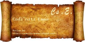 Csánitz Emma névjegykártya